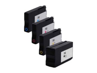 Rabat sæt! HP 712 4 farver BK-C-M-Y - Kompatibel- 712XL - 125 ml