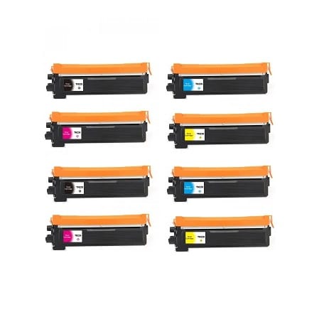 Rabat sæt! TN230 - 2 x 4 farver BK-C-M-Y - Kompatibel Brother - TN230 - 12.800 sider