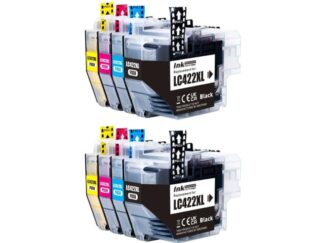 LC422XL - 2 x 4 farver BK-C-M-Y - Kompatibel Brother - LC422XL - 15.000 sider