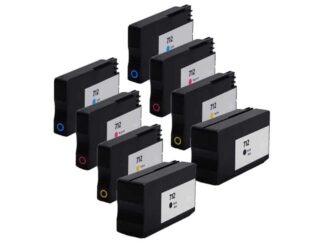 Rabat sæt! HP 712 4 farver x2 BK-C-M-Y - Kompatibel- 712 - 250 ml