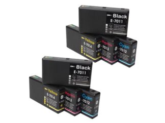 Rabat sæt! epson T7011-T7014 – 8 farver 2 x BK-C-M-Y – Kompatibel – epson T7011-T7014 – 414 ml