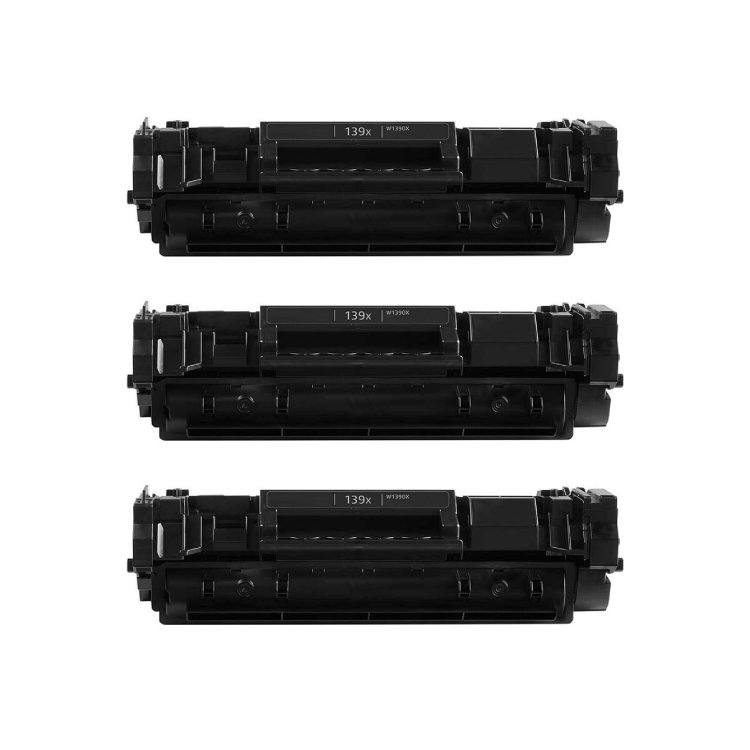 Rabat sæt! 3 stk HP 139X sort toner 12.000 sider i alt - Kompatibel - W1390X