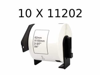 10 stk DK11202 - shipping etiketter - 300 stk - 62 x 100mm - Kompatibel Brother - DK11202