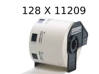 128 stk DK11209 adresseetiketter 800 pr rulle ialt 102.400 stk - 29 x 62mm - Kompatibel Brother - DK11209