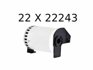 22 stk DK22243 kontinuerlige papirtape etiketter - 10.2cm x 30.5m - Kompatibel Brother - DK22243
