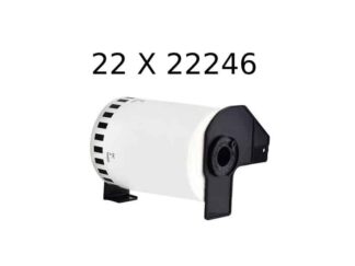 22 stk DK22246 kontinuerlige papirtape - 103mm x 30.48m - Kompatibel Brother