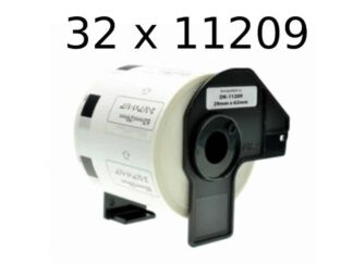 32 stk DK11209 adresseetiketter - 800 stk - 29 x 62mm - Kompatibel Brother - DK11209