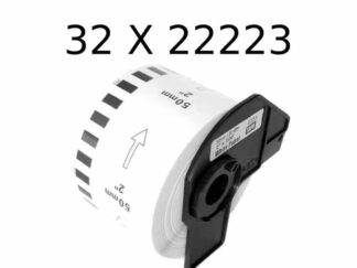 32 stk DK22223 rulle kontinuerlige papir etiketter - 5cm x 30,5m - Kompatibel Brother - DK22223