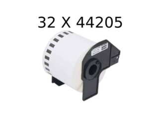 32 stk DK44205 selvklæbende etiketter aftagelige - 6.2cm x 30.5m - Kompatibel Brother - DK44205
