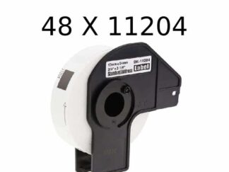 48 stk DK11204 etiketter - 400 stk - 17 x 54mm - Kompatibel Brother - DK11204