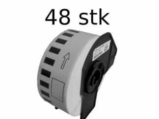 48 stk DK22214 rulle kontinuerlige papir etiketter - 12mm x 30,48m - Kompatibel Brother - DK22214