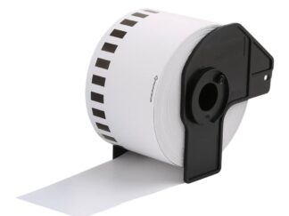 DKN55224 Ikke-klæbende kontinuerlige papiretiketter 5.4cm x 30.5m Kompatibel Brother - DKN55224