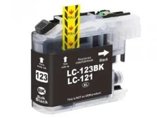 LC123BK sort blækpatron 600 sider - Kompatibel Brother - LC123BK