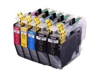 LC3213 Rabat sæt 5 stk 2x BK 1x C-M-Y blækpatron 60 ml Kompatibel Brother - LC3213 - s5