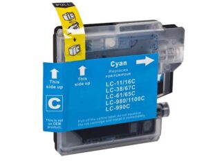 LC980C cyan blækpatron 12ml - Kompatibel Brother - LC980C