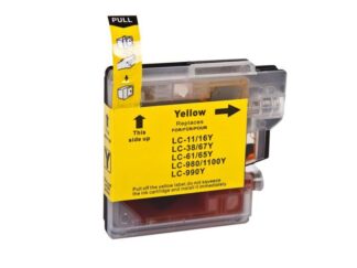 LC980Y gul blækpatron 12ml - Kompatibel Brother - LC980Y