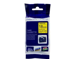 TZe641 Tape sort tekst på gul - 18mm x 8m - Kompatibel Brother - TZe641