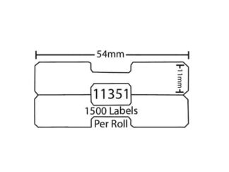 Dymo 11351 Smykke etiketter - 1500 stk 11 x 54mm Kompatibel