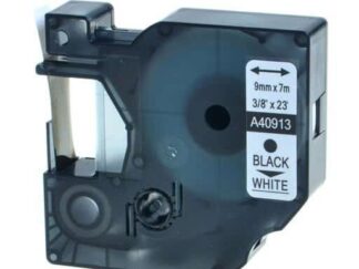 Dymo 40913 D1 standardtape sort på hvid - 9mm x 7m - Kompatibel - S0720680