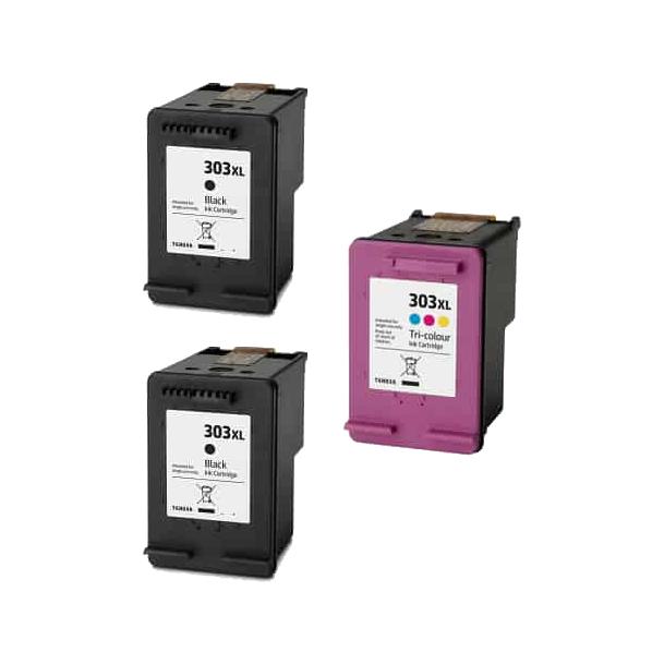 Rabat sæt! HP 303XL – 2 x Sort 1 x Farve – Kompatibel – HP 303 XL – 34 ml