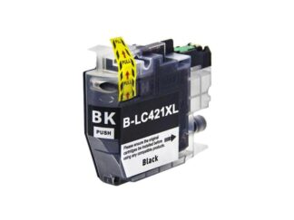LC421XLBK sort blækpatron 500 sider - Kompatibel Brother - LC421XLBK