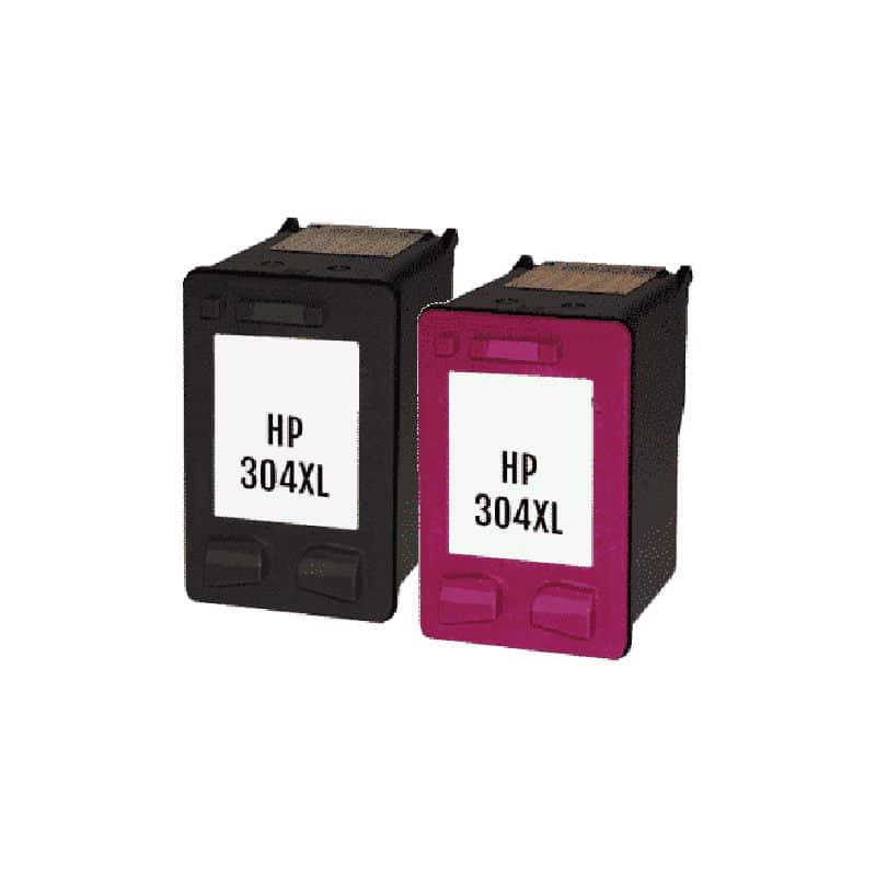 Rabat sæt! HP 304XL – 1 x Sort 1 x Farve – Kompatibel – HP 304 XL – 28 ml