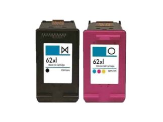 Rabat sæt! HP 62XL – 1 x Sort 1 x Farve – Kompatibel – HP 62 XL – 35 ml