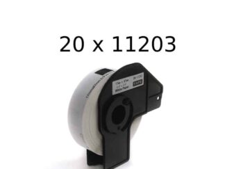 20 stk DK11203 etiketter filmapper - 300 stk - 17 x 87mm - Kompatibel Brother - DK11203