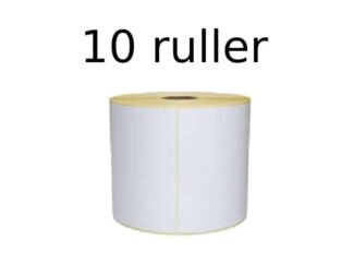 Pakkelabels til Zebra printer. 10 ruller med 1500 stk 57mm x 32mm. Thermal labels.