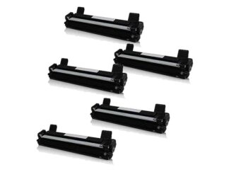 Rabat sæt! 5 stk  TN1050XP sort toner 10.000 sider i alt- Kompatibel Brother - B1050XP