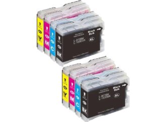 LC1000 - 2 x 4 farver BK-C-M-Y - Kompatibel Brother - LC1000 - 164 ml