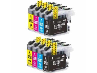 Rabat sæt! LC123 - 2 x 4 farver BK-C-M-Y - Kompatibel Brother - LC123 - 4,800 sider