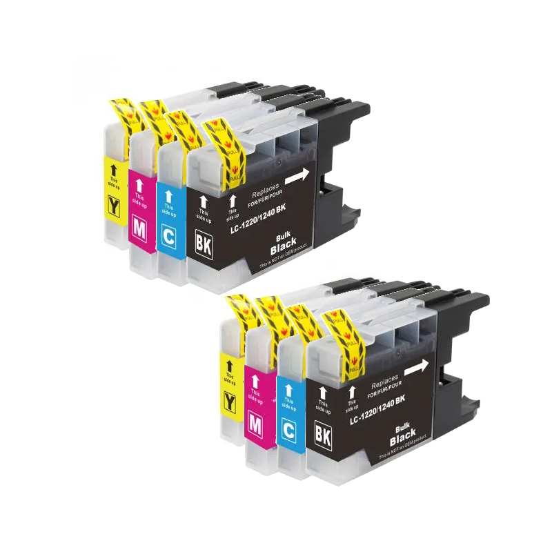 Rabat sæt! LC1240 - 2 x 4 farver BK-C-M-Y - Kompatibel Brother - LC1240 - 100 ml