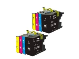 Rabat sæt! LC1280XL - 2 x 4 farver BK-C-M-Y - Kompatibel Brother - LC1280XL - 178 ml