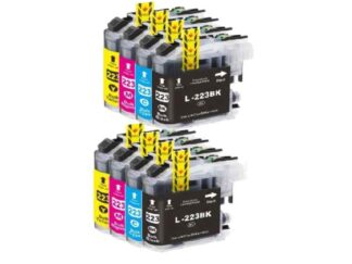 Rabat sæt! LC223 - 2 x 4 farver BK-C-M-Y - Kompatibel Brother - LC223 - 4.400 sider