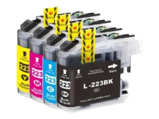 Rabat sæt! LC223 - 4 farver BK-C-M-Y - Kompatibel Brother - LC223 - 2.200 sider