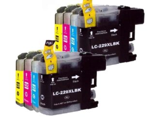 Rabat sæt! LC229XL / 225XL - 2 x 4 farver BK-C-M-Y - Kompatibel Brother - LC229XL - 9.600 sider
