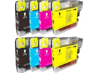 LC1100 - 2 x 4 farver BK-C-M-Y - Kompatibel Brother - LC1100 - 130 ml