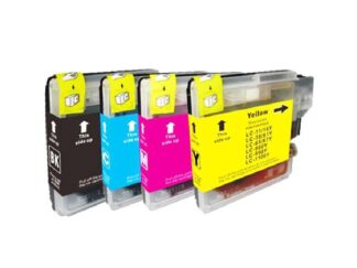 Rabat sæt!  LC980 - 4 farver BK-C-M-Y - Kompatibel Brother - LC980 - 54 ml