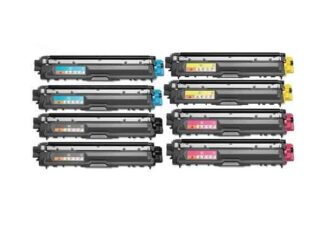 Rabat sæt! TN241 / TN245 - 2 x 4 farver BK-C-M-Y - Kompatibel Brother - TN241 - 13.400 sider