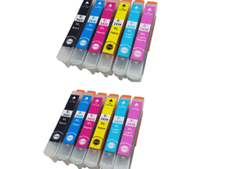 Rabat sæt! Epson 24XL - 2 x 6 farver BK-C-M-Y-LC-LM - Uoriginal 24XL - 130 ml