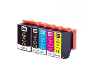 Rabat sæt! Epson 202XL – 5 farver PBK-BK-C-M-Y – Uoriginal – 202XL – 68 ml
