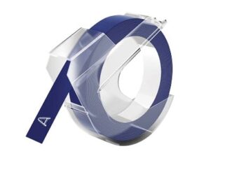 Dymo 3D tape hvid på blå plastiktape – 9 mm x 3 m – Kompatibel – S0898140