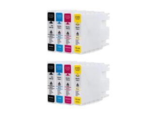 Rabat sæt! Epson  T9081-T9084 - 2 stk BK-C-M-Y blækpatron 34.000 sider - kompatibel 8 farver