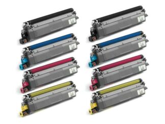 Rabat sæt! TN248XL - 2 stk BK-C-M-Y toner 19.800 sider - Kompatibel Brother 8 farver