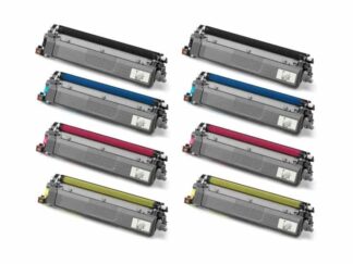 Rabat sæt! TN249 - 2 stk BK-C-M-Y toner 33.000 sider - Kompatibel Brother 8 farver
