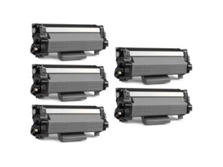 Rabat sæt!  TN2510 - 5 stk sort toner 6.000 sider - Kompatibel Brother 1 farver