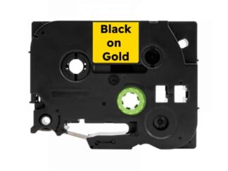 Tze821 Sort på guld standardtape 9mm x 8m - Kompatibel Brother Tze821