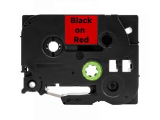Tze411 Sort på rød standardtape 6mm x 8m - Kompatibel Brother Tze411