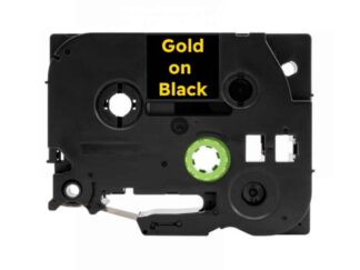 Tze324 Guld på sort standardtape 9mm x 8m - Kompatibel Brother Tze324